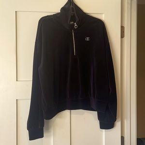 Velour champion half zip NBW